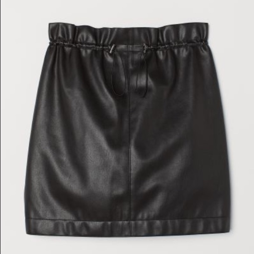 High Waisted Paper Bag Mini skirt